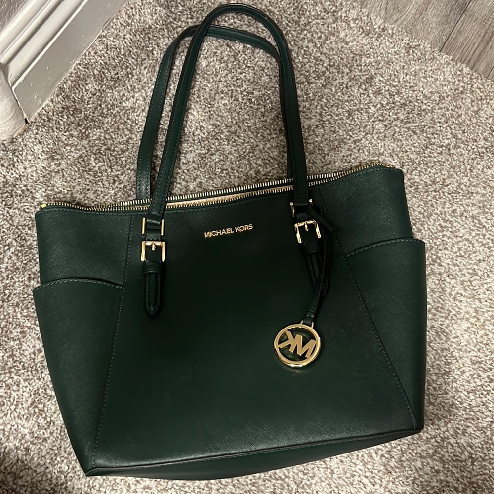 Green Michael Kors purse